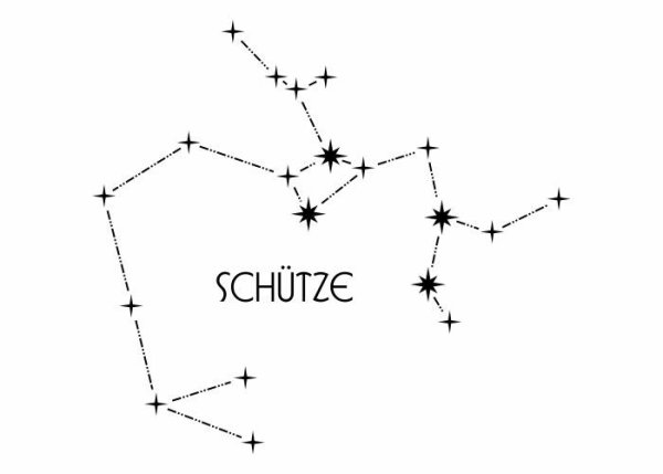 Созвездие стрельца тату эскиз