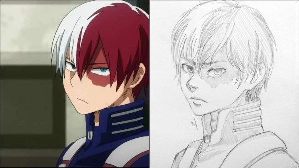 Моя геройская Академия Тодороки глаза