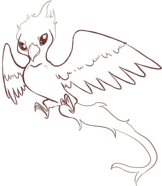 Картинки Феникса для срисовки