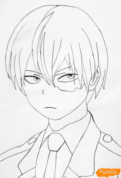 Рисовать моя геройская Академия Тодороки