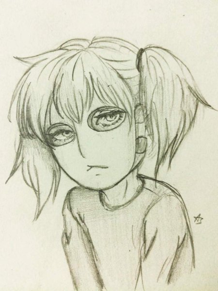 Салли рисунок карандашом