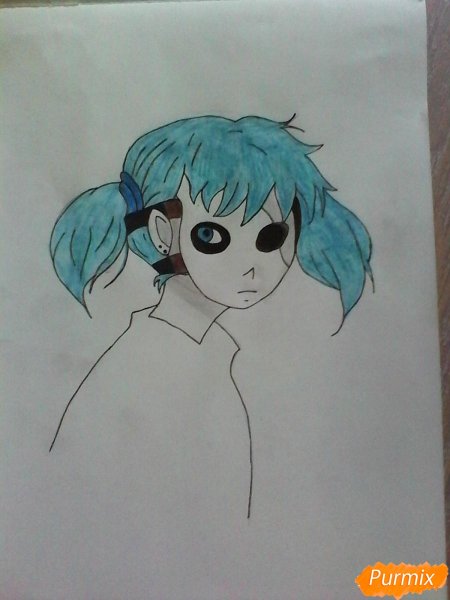 Салли фейс карандашом