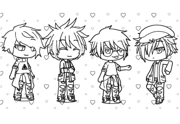 Раскраска гача лайф