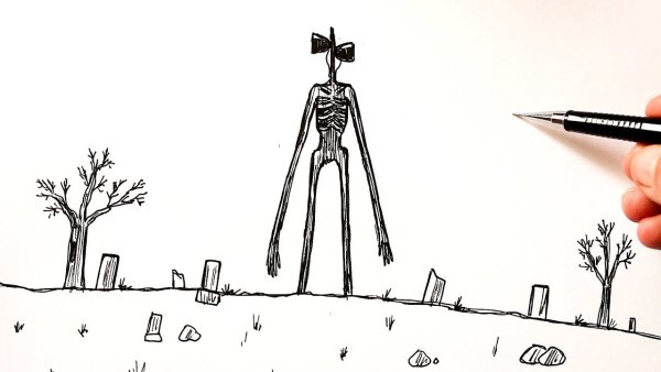 Сиреноголовый рисование