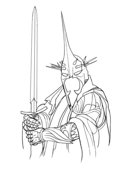 Король чародей Ангмара раскраска