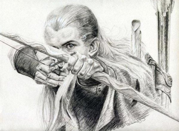 Леголас Властелин колец рисунок
