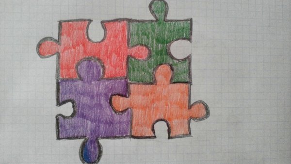 Рисование пазлов на клеточке