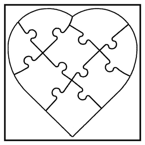 Рисунок пазла для срисовки