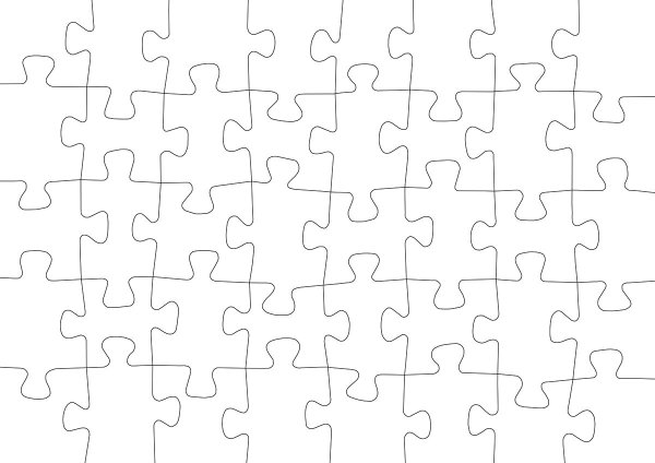 Пазлы на белом фоне