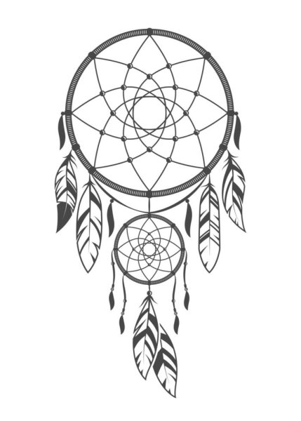 Ловец снов эскиз вектор