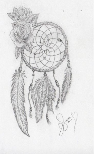 Ловец снов эскизы карандашом