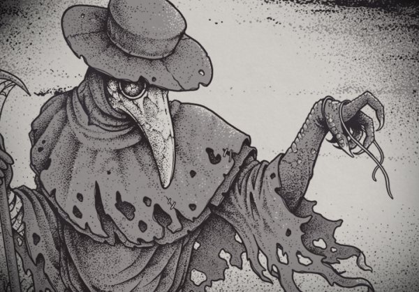 Чумной доктор рисунок