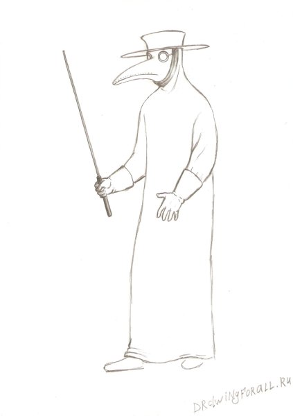 Чумной доктор раскраска