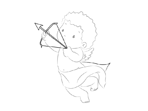 Купидон эскиз