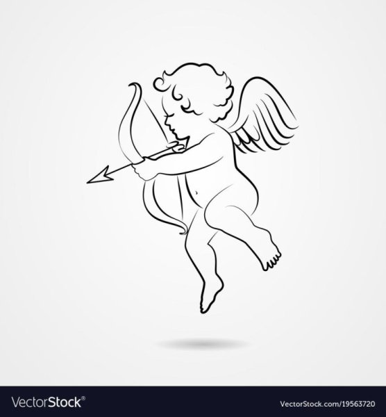 Купидон раскраска