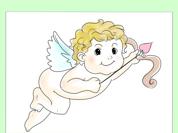 Купидон рисунок легкий