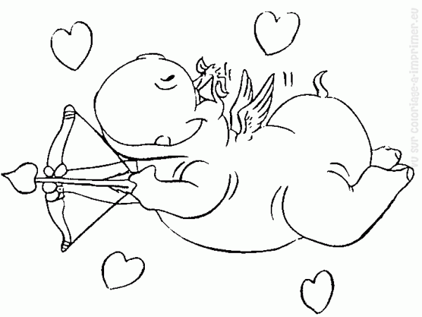 Купидон рисунок легкий