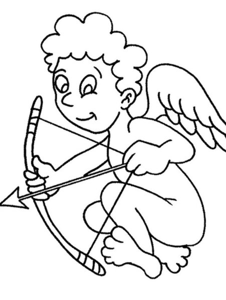 Купидон рисунок мелом