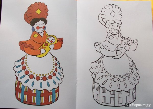 Дымковская игрушка рисунок