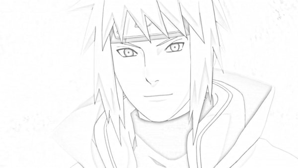 Раскраски Наруто Хокаге Минато