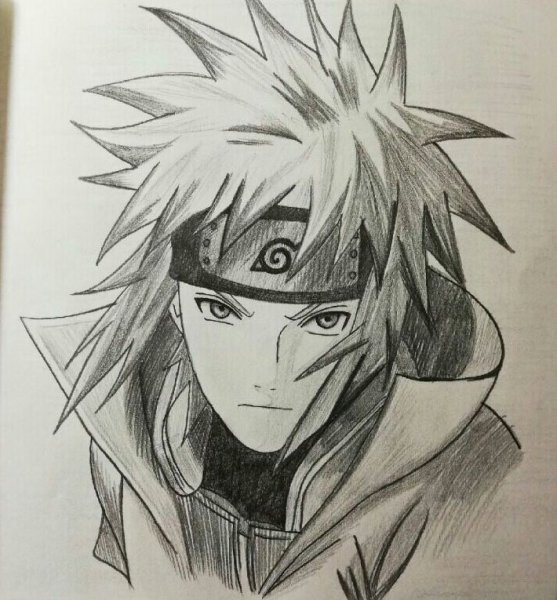 Минато Наруто карандашом