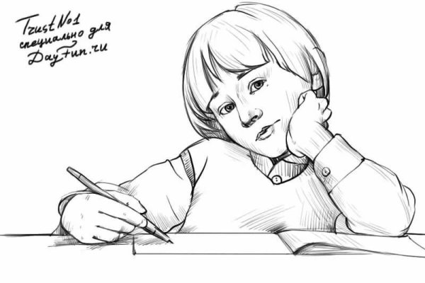 Рисунки школьников карандашом