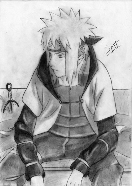 Раскраска аниме Наруто Обито и Минато