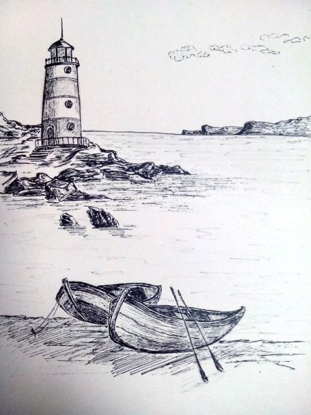 Морской пейзаж Наброски