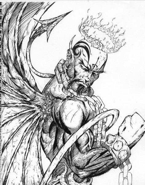 Демон эскиз