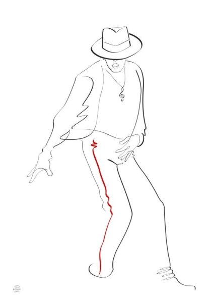 Майкл Джексон рисунок легкий