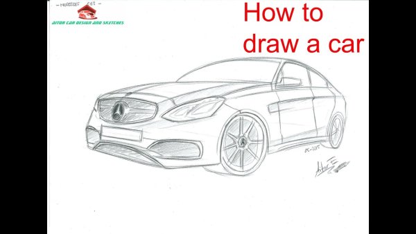 Поэтапное рисование Мерседес