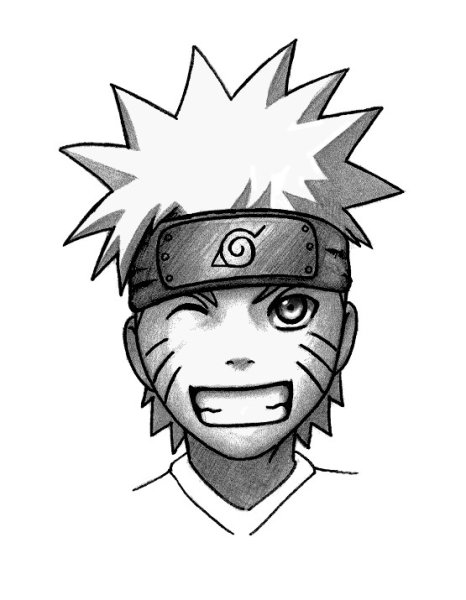 Наруто рисунок карандашом легко