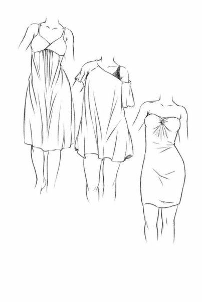 Одежда карандашом