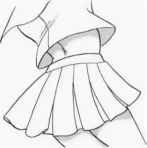 Юбка рисунок для срисовки