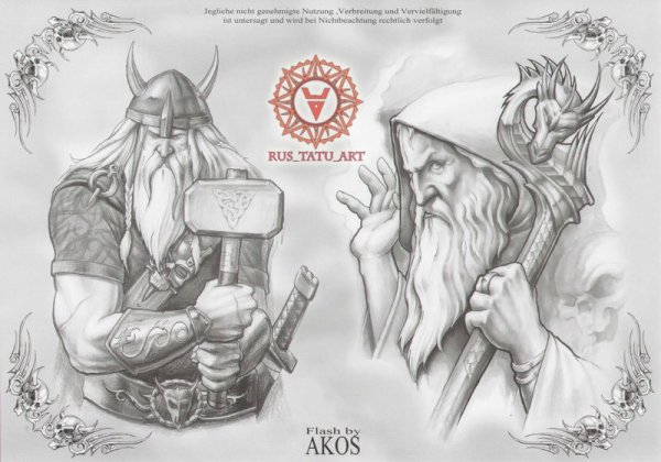 Перун Бог славян эскиз