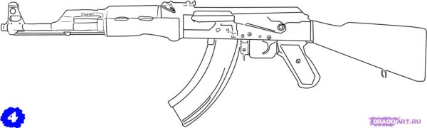 АК 47 рисунок