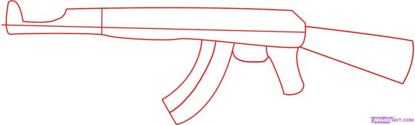 АК 47 карандашом