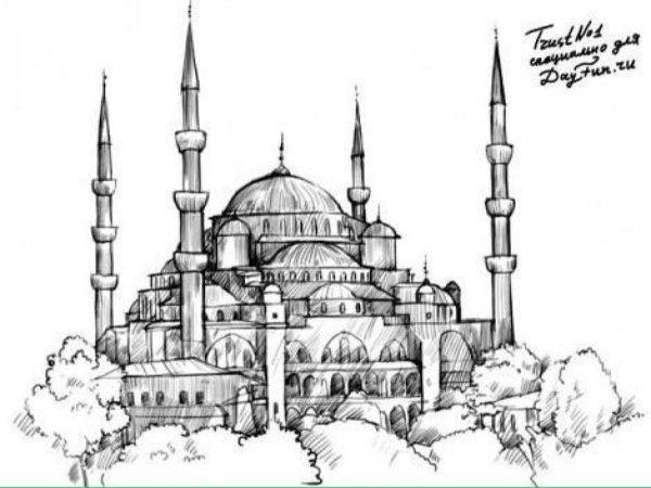 Мечеть карандашом