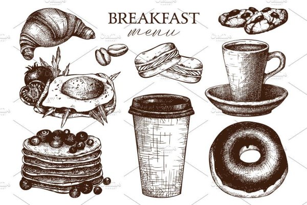 Завтрак скетч карандашом