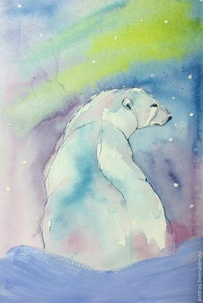 Северное сияние рисунок