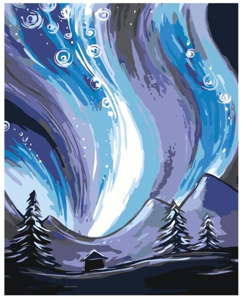 Северное сияние рисунок