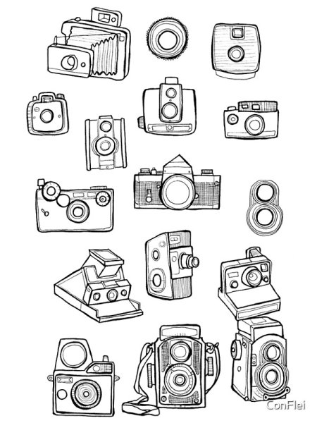Фотоаппарат скетч