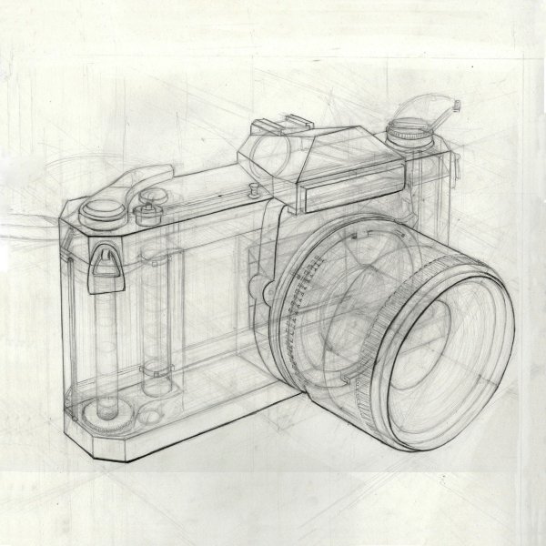 Фотоаппарат карандашом