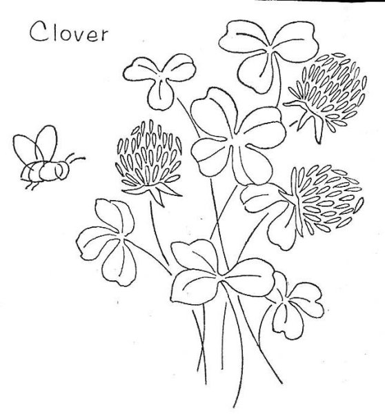 Трафарет для вышивки гладью полевые цветы