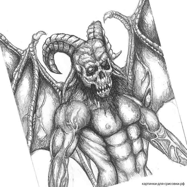 Рисунки для срисовки демоны