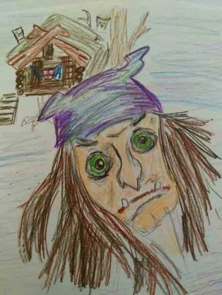 Рисование бабы яги