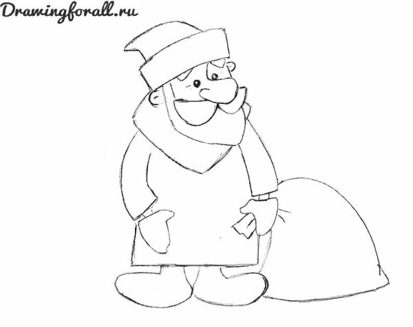 Дед Мороз и лето раскраска