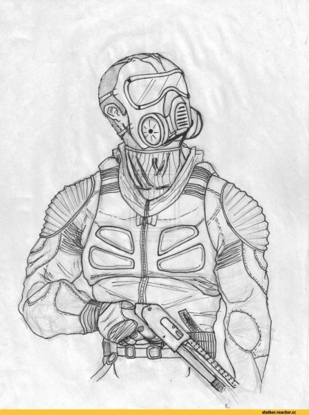 Сталкер долговец раскраска