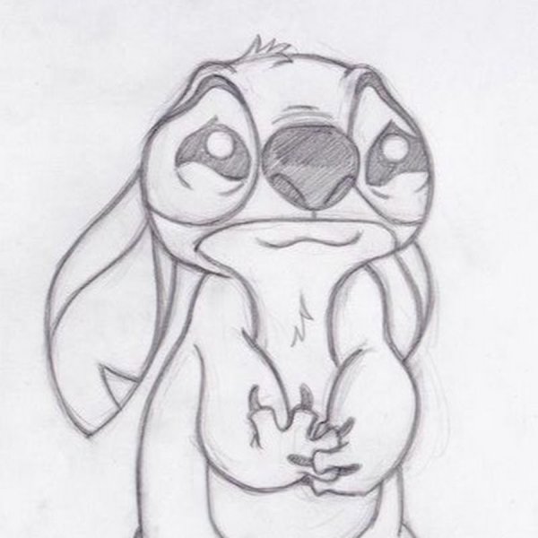 Рисунки Стича для срисовки карандашом