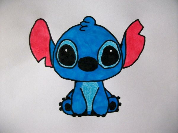 Стич рисунки для срисовки легкие